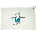 Turkish Hemmed Golf Towel 16"x25" (White)